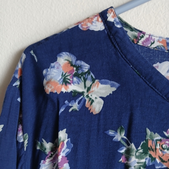 Umgee Blue Floral Tunic or Dress  Size XL - Picture 6 of 11